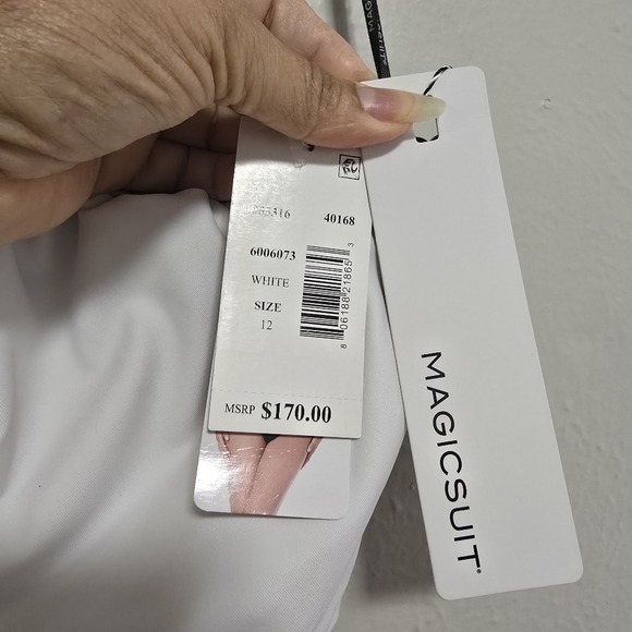 Magicsuit Solids Goddess Color Block Convertible One Shoulder One Piece Swimsuit - Picture 9 of 9